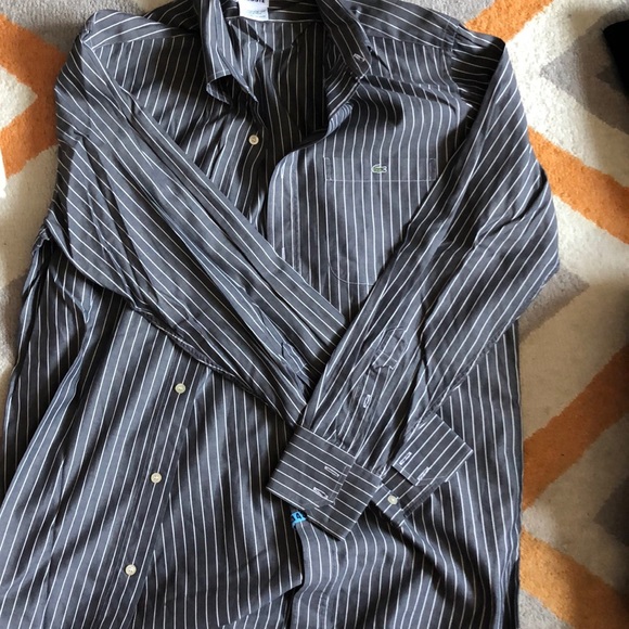 Lacoste Striped Long Sleeve Button Down Shirt - Picture 2 of 2